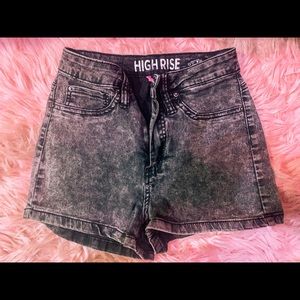 Washed Black Jean Shorts